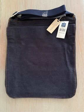 Vintage 2001 GAP Indigo Denim Crossbody Messenger Bag NWT Y2K Satchel Unisex